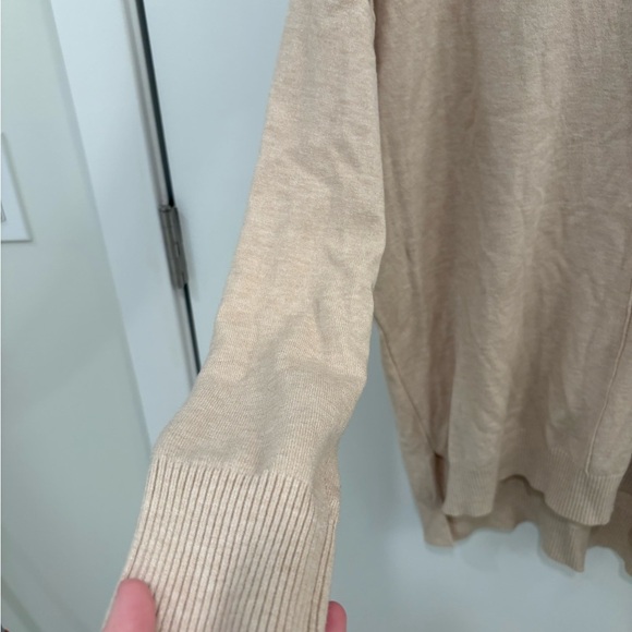 Dreamers By Debut Oversized Cotton Pink V Neck Front Seam Sweater Size M/L - Picture 2 of 12